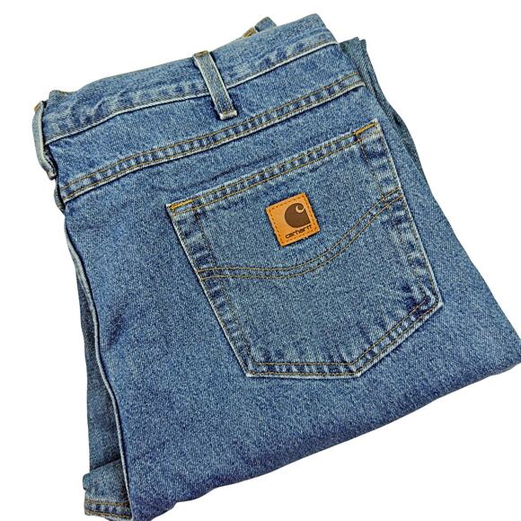 Carhartt Traditional Fit Denim Blue Stonewash Jeans 38x34 B18 STW - Picture 1 of 8